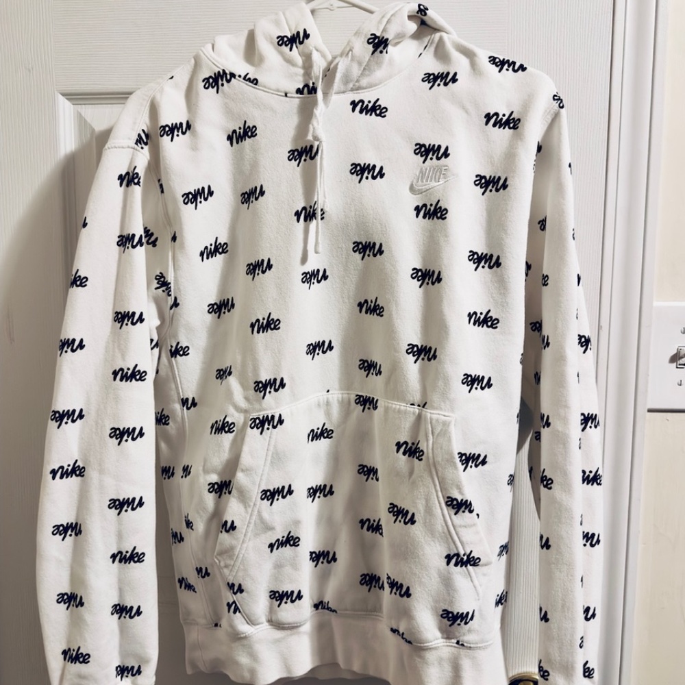 Nike all-over text print hoodie